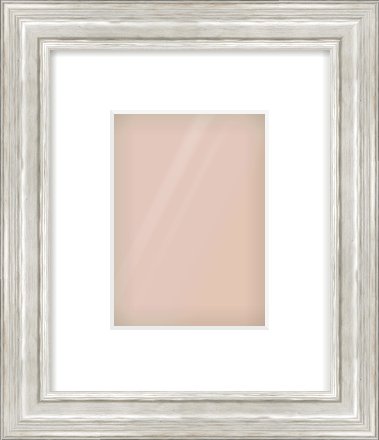 Silver Scoop Frame for 13 × 18cm artwork, with Smooth White Single Mount
