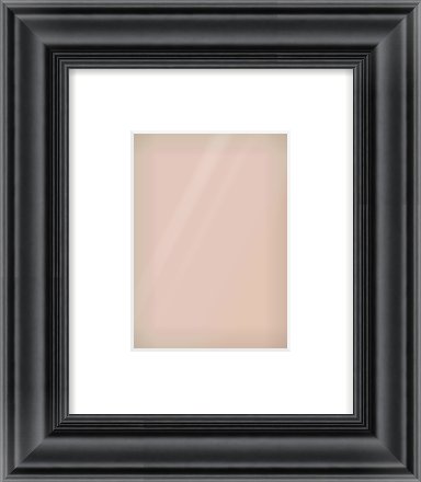 Black Spoon Frame for 13 × 18cm artwork, with Smooth White Single Mount