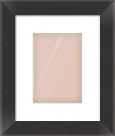 Black Reverse Frame for 148 × 210mm artwork, with Smooth White Single Mount