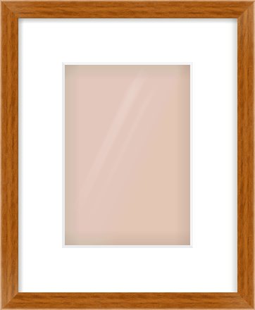 Natural Wood Flat Frame for 148 × 210mm artwork, with Smooth White Single Mount