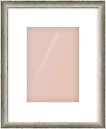 Silver Cushion Frame for 148 × 210mm artwork, with Smooth White Single Mount