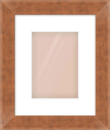 Bronze Flat Frame for 148 × 210mm artwork, with Smooth White Single Mount