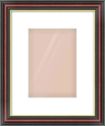 Brown Reverse Frame for 148 × 210mm artwork, with Smooth White Single Mount