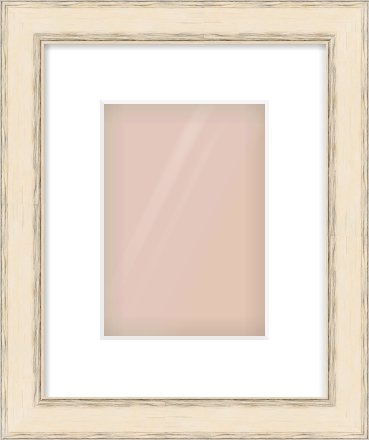 GOLD Flat Frame for 148 × 210mm artwork, with Smooth White Single Mount