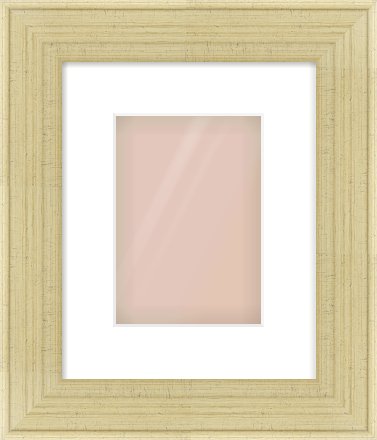 Silver Flat Frame for 148 × 210mm artwork, with Smooth White Single Mount