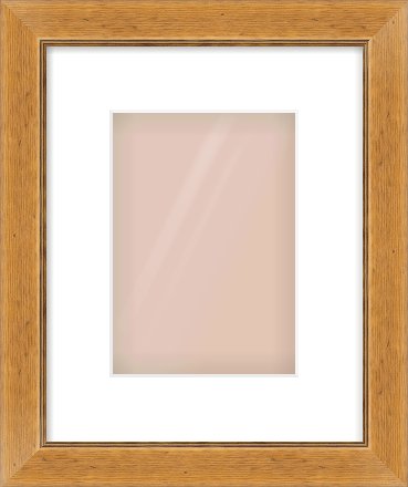 Rustic Medium Oak Reverse Frame for 148 × 210mm artwork, with Smooth White Single Mount