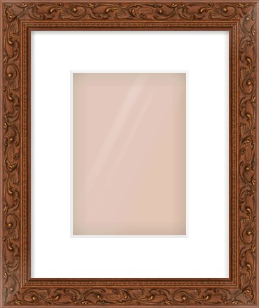 Maroon Decorative Frame for 148 × 210mm artwork, with Smooth White Single Mount