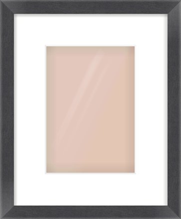 Black Flat Frame for 148 × 210mm artwork, with Smooth White Single Mount