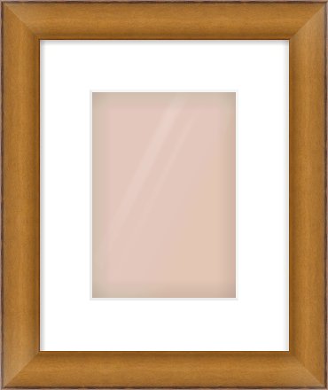Bronze Cushion Frame for 148 × 210mm artwork, with Smooth White Single Mount