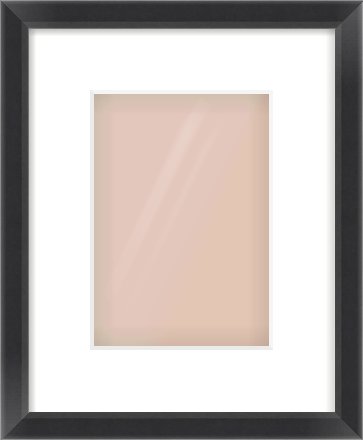 Black Angle Frame for 148 × 210mm artwork, with Smooth White Single Mount