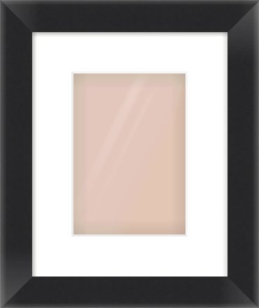 Black Flat Frame for 148 × 210mm artwork, with Smooth White Single Mount