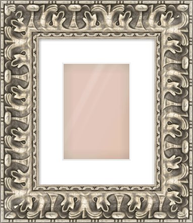 Silver Reverse Frame for 148 × 210mm artwork, with Smooth White Single Mount
