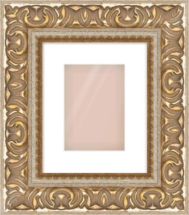 Silver / Gold Reverse Frame for 148 × 210mm artwork, with Smooth White Single Mount