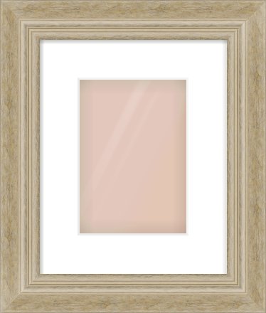 Ivory Scoop Frame for 148 × 210mm artwork, with Smooth White Single Mount