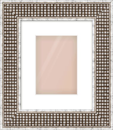 Silver Flat Frame for 148 × 210mm artwork, with Smooth White Single Mount