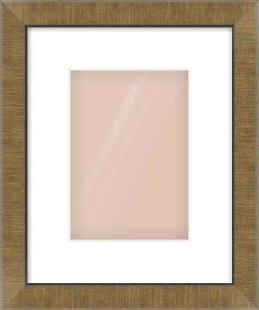 Bronze Flat Frame for 148 × 210mm artwork, with Smooth White Single Mount