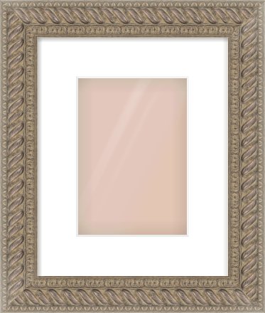 Silver Dome Frame for 148 × 210mm artwork, with Smooth White Single Mount