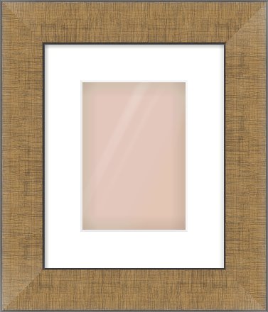 Bronze Flat Frame for 148 × 210mm artwork, with Smooth White Single Mount