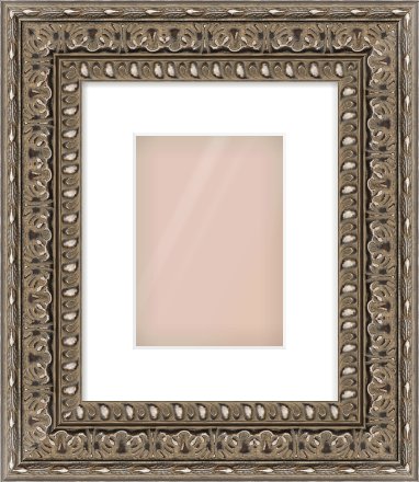 Silver Reverse Frame for 148 × 210mm artwork, with Smooth White Single Mount