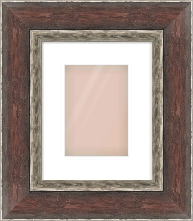 Brown Reverse Frame for 148 × 210mm artwork, with Smooth White Single Mount