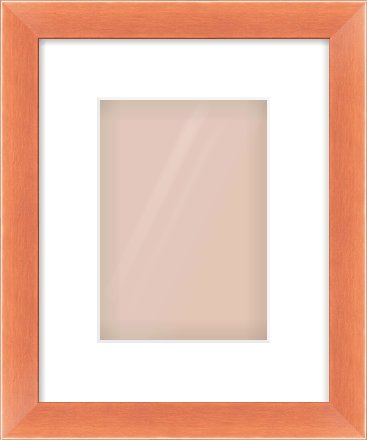 Bronze Flat Frame for 148 × 210mm artwork, with Smooth White Single Mount