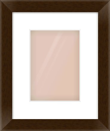 Wenge Stained Flat Frame for 148 × 210mm artwork, with Smooth White Single Mount