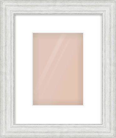 Silver Foil Flat Frame for 148 × 210mm artwork, with Smooth White Single Mount