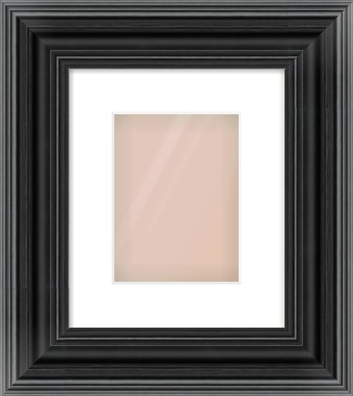 Black Spoon Frame for 150 × 200mm artwork, with Smooth White Single Mount
