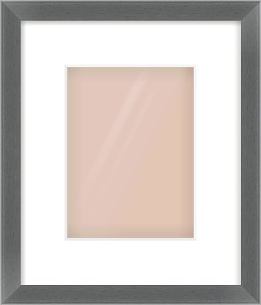 Dark Grey Flat Frame for 15 × 20cm artwork, with Smooth White Single Mount
