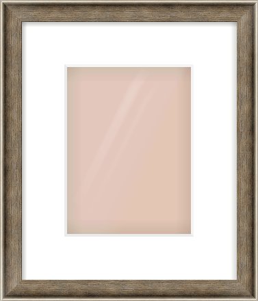 Silver Scoop Frame for 15 × 20cm artwork, with Smooth White Single Mount