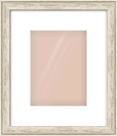 Champagne Silver with Black Sides Cushion Frame for 15 × 20cm artwork, with Smooth White Single Mount