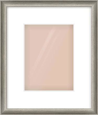 Silver Cushion Frame for 15 × 20cm artwork, with Smooth White Single Mount