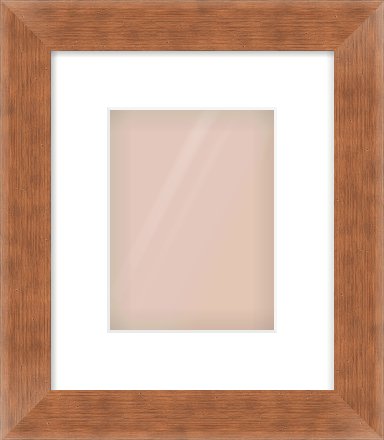 Bronze Flat Frame for 15 × 20cm artwork, with Smooth White Single Mount