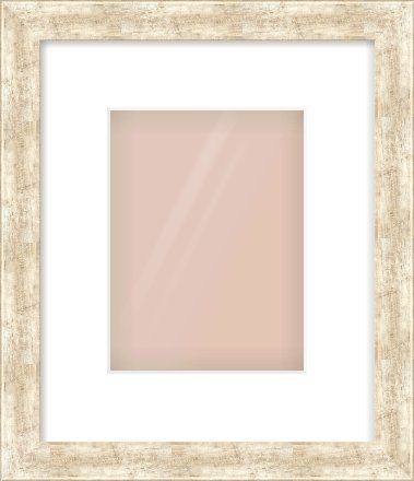 Silver Flat Frame for 15 × 20cm artwork, with Smooth White Single Mount