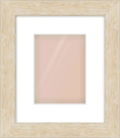 Premium Flat Frame for 150 × 200mm artwork, with Smooth White Single Mount