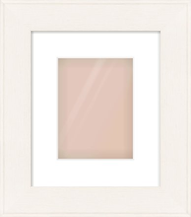 Ivory Flat Frame for 15 × 20cm artwork, with Smooth White Single Mount