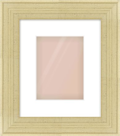 Silver Flat Frame for 15 × 20cm artwork, with Smooth White Single Mount