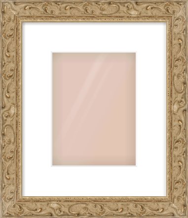 Light Brown Decorative Frame for 15 × 20cm artwork, with Smooth White Single Mount
