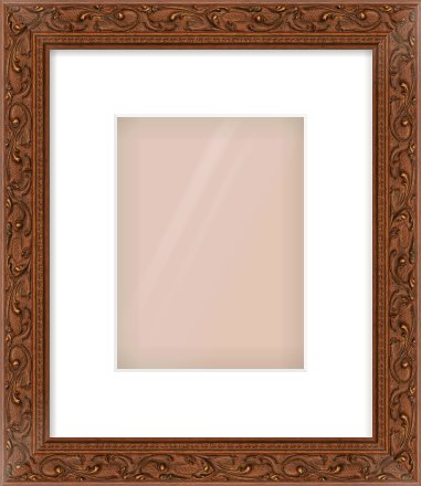 Maroon Decorative Frame for 15 × 20cm artwork, with Smooth White Single Mount