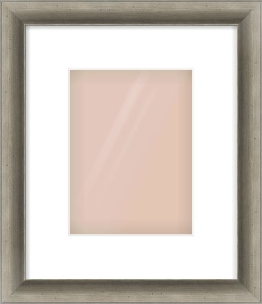 Silver Spoon Frame for 15 × 20cm artwork, with Smooth White Single Mount