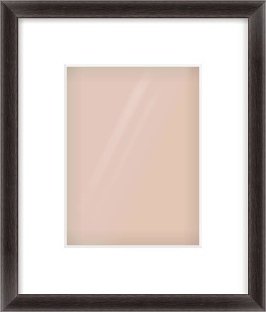 Black Cushion Frame for 150 × 200mm artwork, with Smooth White Single Mount