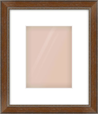 Walnut / Pewter Reverse Frame for 15 × 20cm artwork, with Smooth White Single Mount