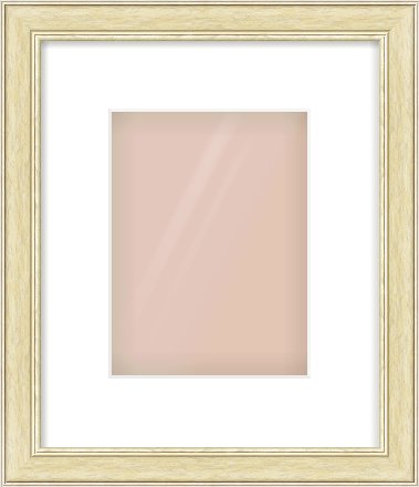 Ivory Reverse Frame for 15 × 20cm artwork, with Smooth White Single Mount