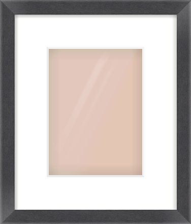 Black Flat Frame for 150 × 200mm artwork, with Smooth White Single Mount