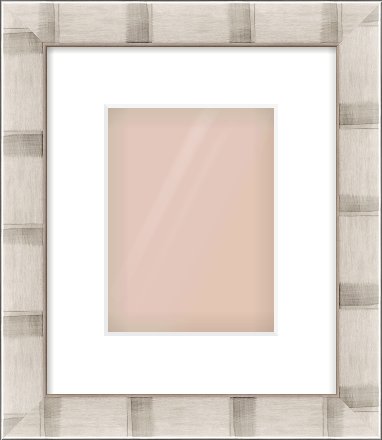 Silver Flat Frame for 15 × 20cm artwork, with Smooth White Single Mount