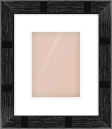 Black Flat Frame for 150 × 200mm artwork, with Smooth White Single Mount