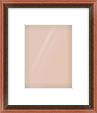 Brown Spoon Frame for 15 × 20cm artwork, with Smooth White Single Mount