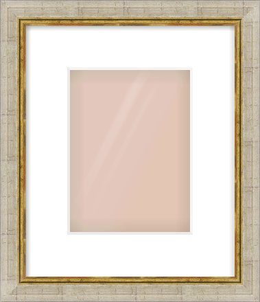 Silver Foil Flat Frame for 15 × 20cm artwork, with Smooth White Single Mount