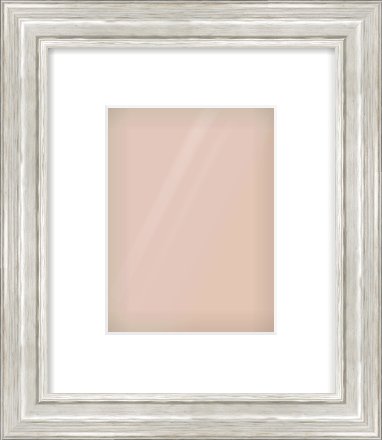 Silver Scoop Frame for 15 × 20cm artwork, with Smooth White Single Mount