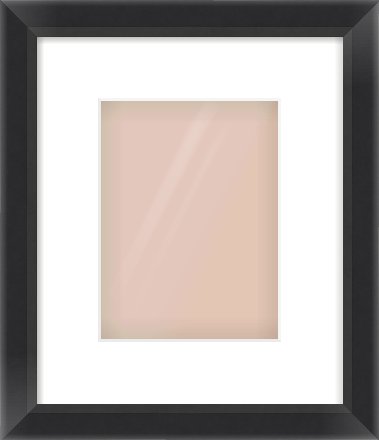 Black Angle Frame for 15 × 20cm artwork, with Smooth White Single Mount